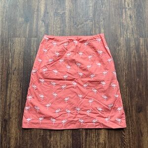 Women’s Talbots Petites Pink and White Flamingo Mini Skirt - Size 4